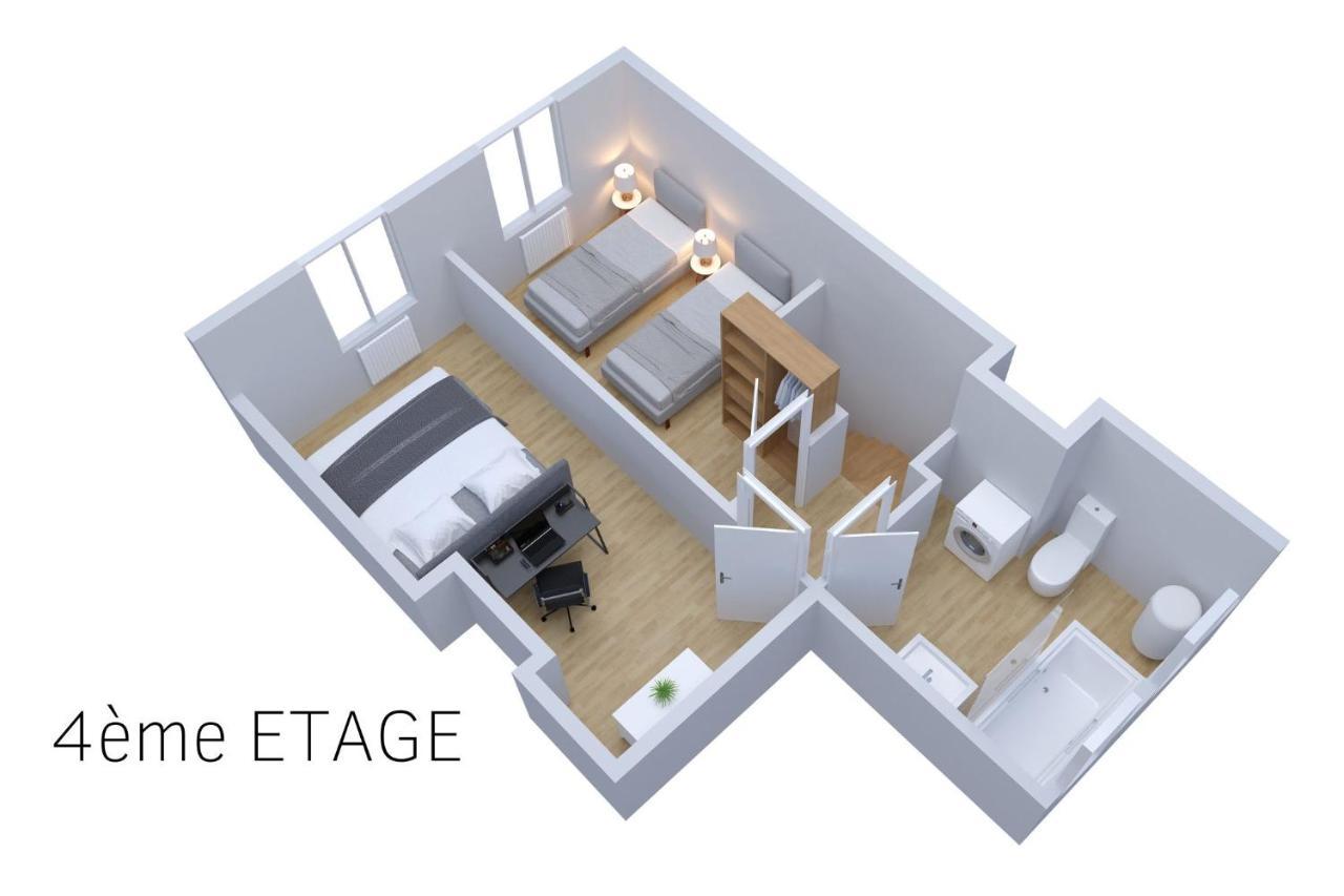Le Double Pirou # 2 Appartements # Halte Auvergne Thiers Exterior foto